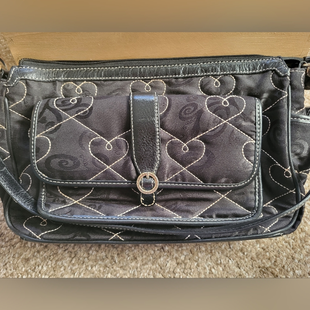 BRIGHTON - Classic Vintage Black Quilted Women's Bag